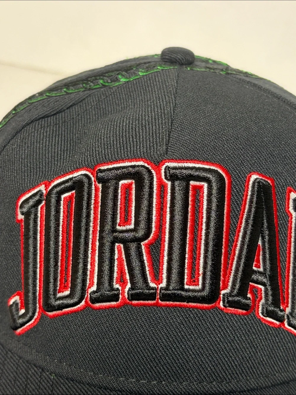Jordan Jumpman Youth SnapBack Pro Cap Curved Brim Embroidered Black Red NWT